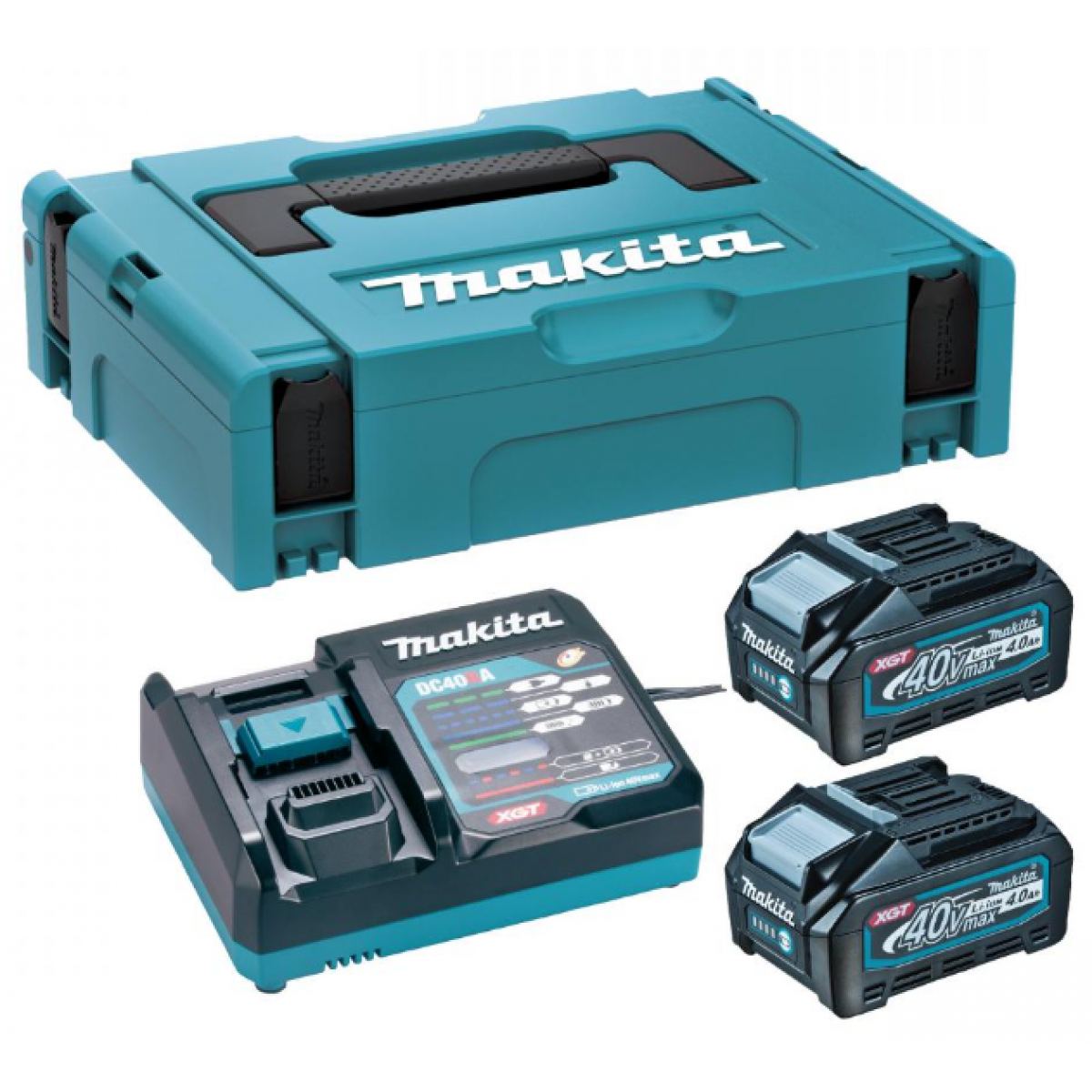 Makita 191K01-6 40V 4.0Ah電池充電套裝 (2粒電池/充電器/連結箱)